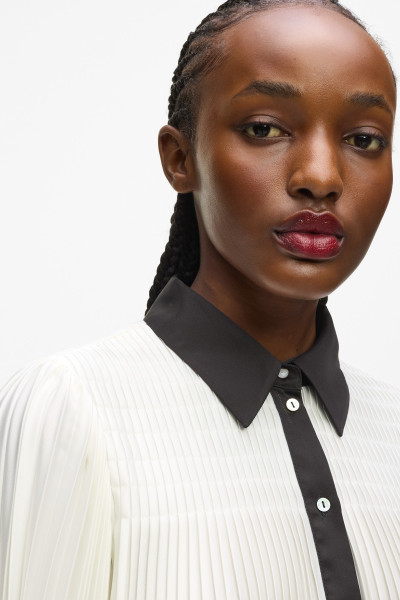 BLÚZKA KARL LAGERFELD PLEATED FLUID BLOUSE - Fotografia č. 3