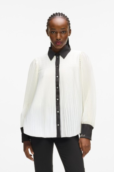 BLÚZKA KARL LAGERFELD PLEATED FLUID BLOUSE - Fotografia č. 1