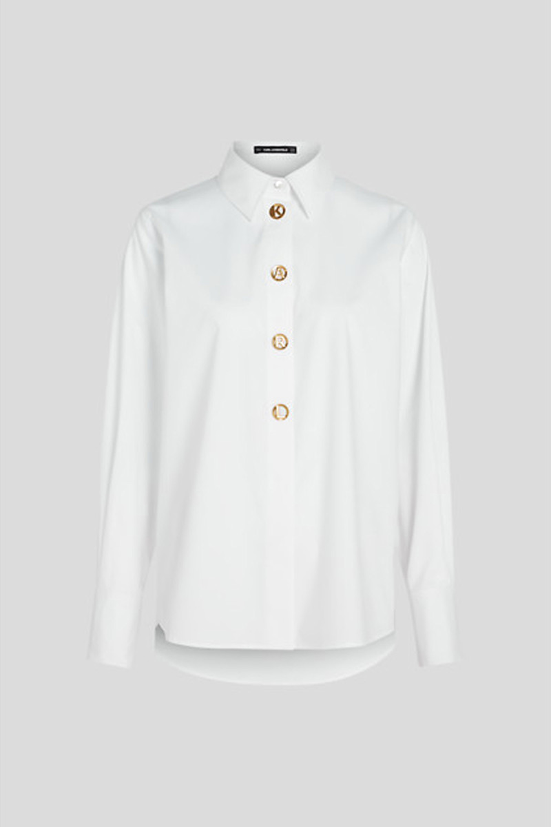 Košeľa Karl Lagerfeld Karl Daily Poplin Shirt White
