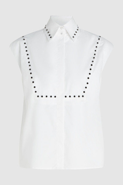 KOŠILE KARL LAGERFELD STUD DETAIL POPLIN SHIRT - Fotografie č. 5
