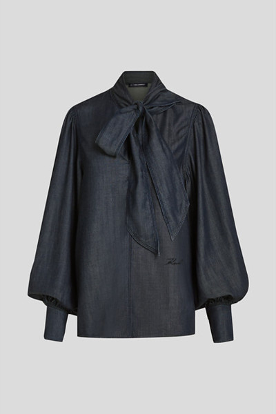 BLÚZ KARL LAGERFELD FLUID DENIM BLOUSE - Kép 1