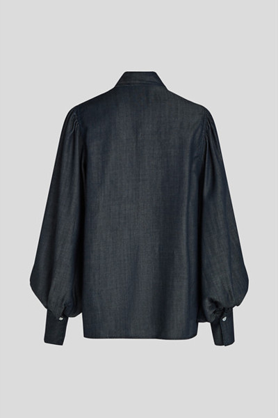 BLÚZ KARL LAGERFELD FLUID DENIM BLOUSE - Kép 2