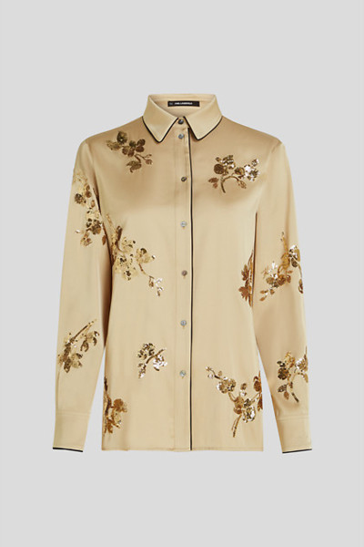 BLÚZ KARL LAGERFELD FLUID SEQUINS BLOUSE - Kép 1