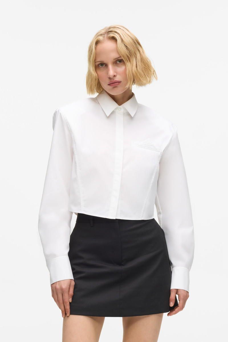 Levně Košile karl lagerfeld fashion poplin shirt white