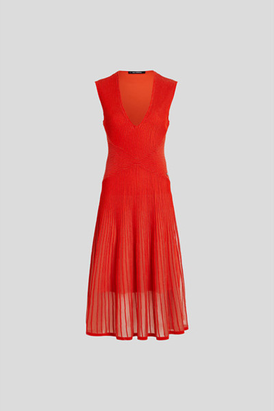 ŠATY KARL LAGERFELD ELEGANT FLOCK KNIT DRESS - Fotografie č. 1