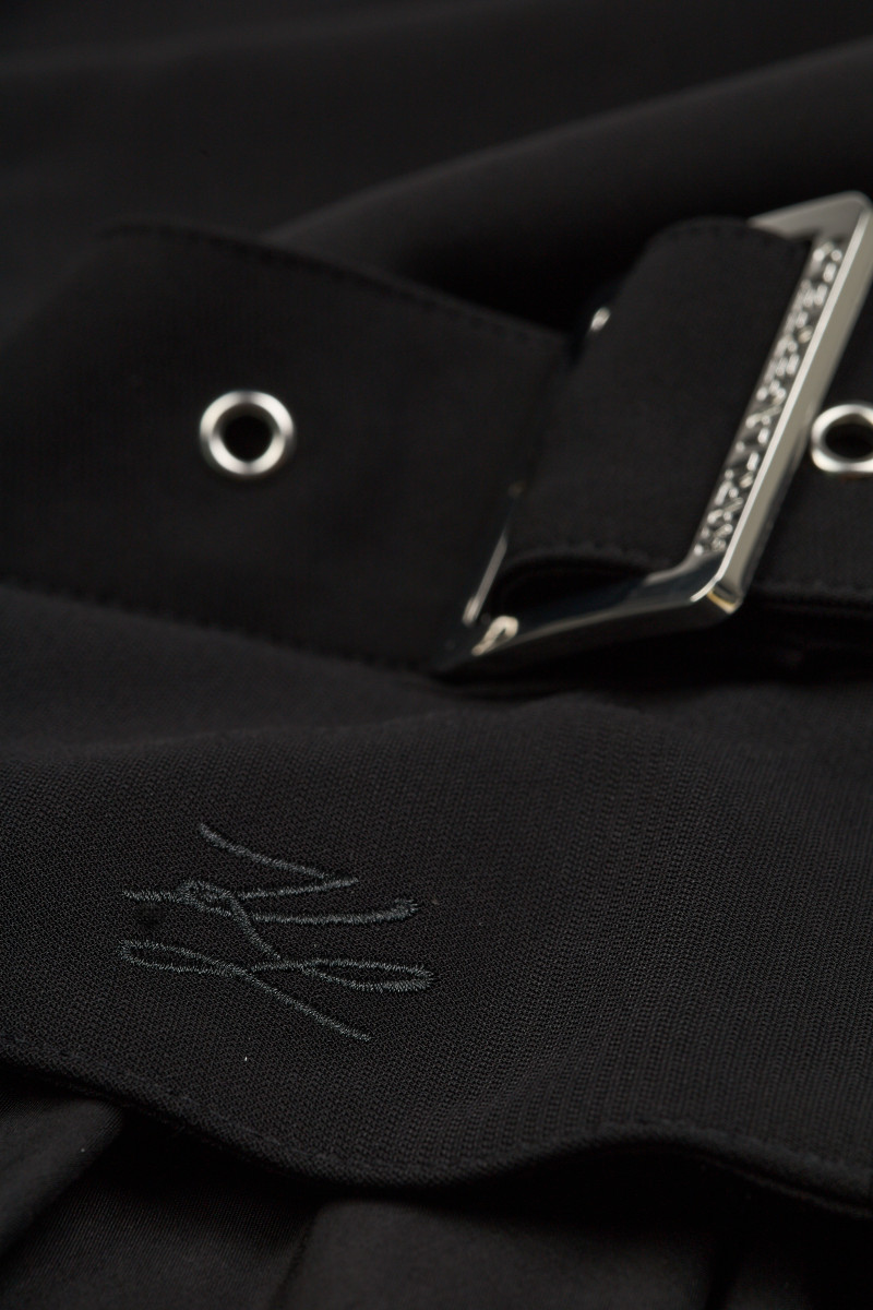 Šaty Karl Lagerfeld Belt Detail Dress Black