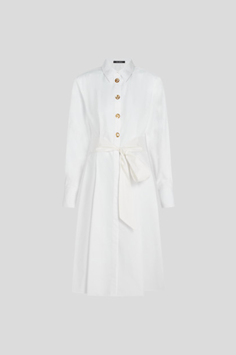 Levně Šaty karl lagerfeld karl daily shirt dress white