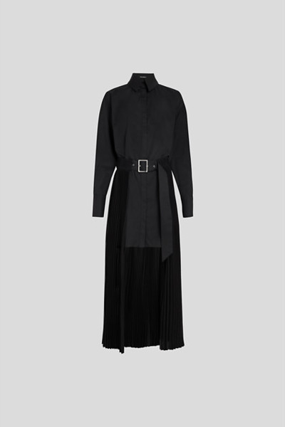 ŠATY KARL LAGERFELD PLEATED FASHION SHIRT DRESS - Fotografie č. 1