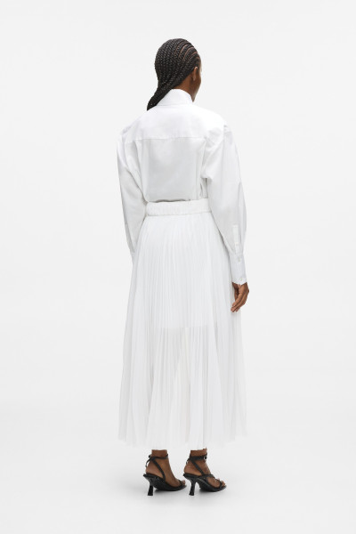 ŠATY KARL LAGERFELD PLEATED FASHION SHIRT DRESS - Fotografie č. 4