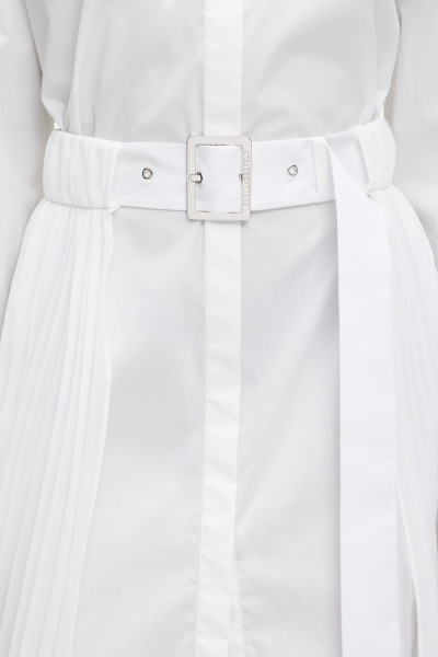 ŠATY KARL LAGERFELD PLEATED FASHION SHIRT DRESS - Fotografie č. 5