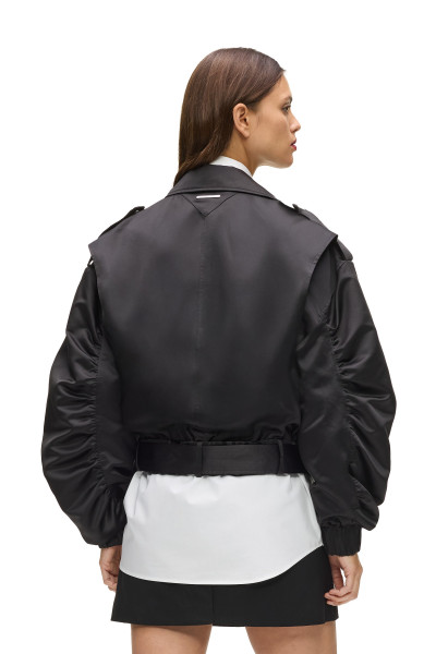 BUNDA KARL LAGERFELD BIKER SATIN BOMBER - Fotografie č. 3