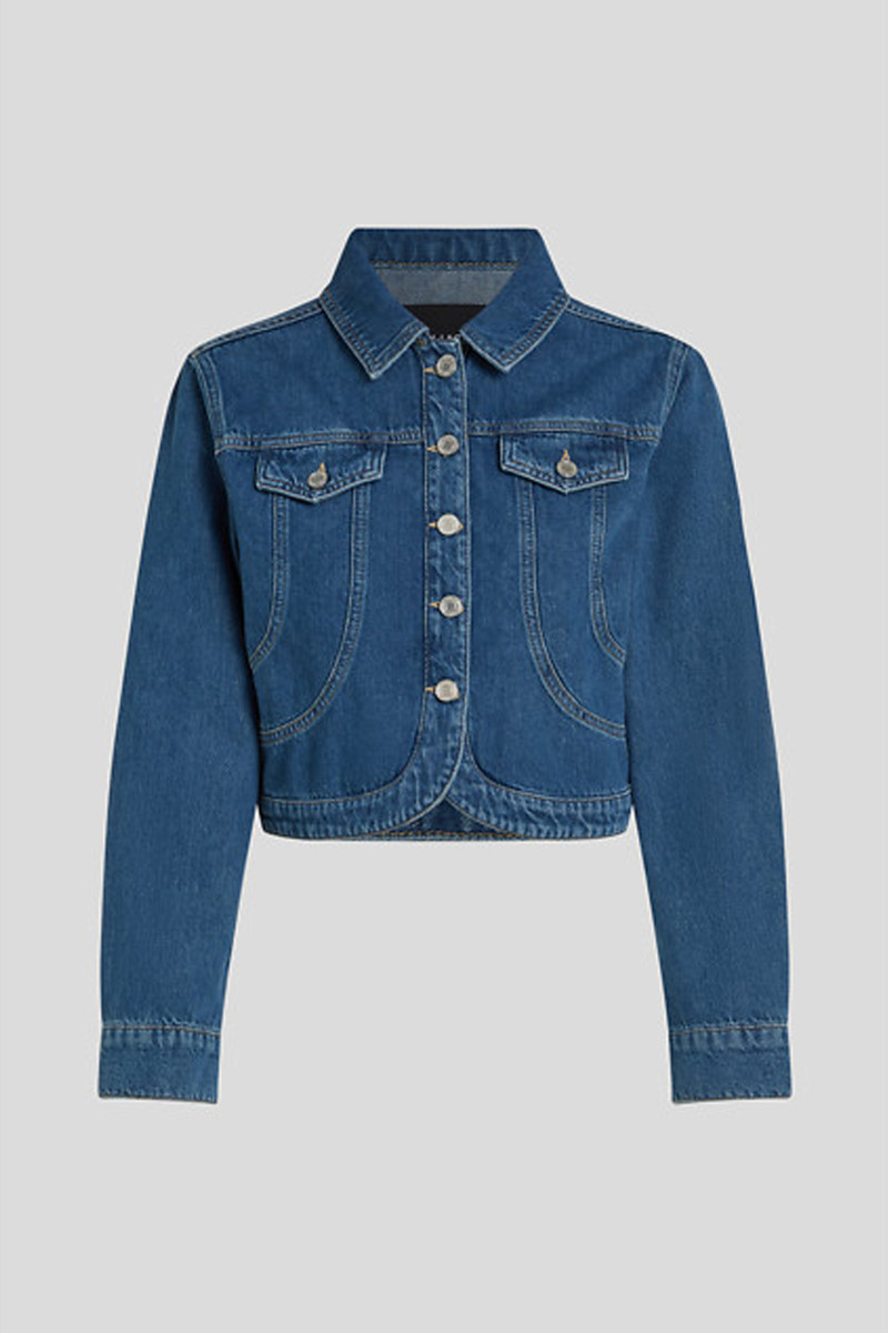 Bunda Karl Lagerfeld Fashion Denim Jacket Mid Blue