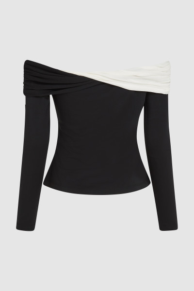 PÓLÓ KARL LAGERFELD BW ELEGANT LSLV TOP - Kép 6