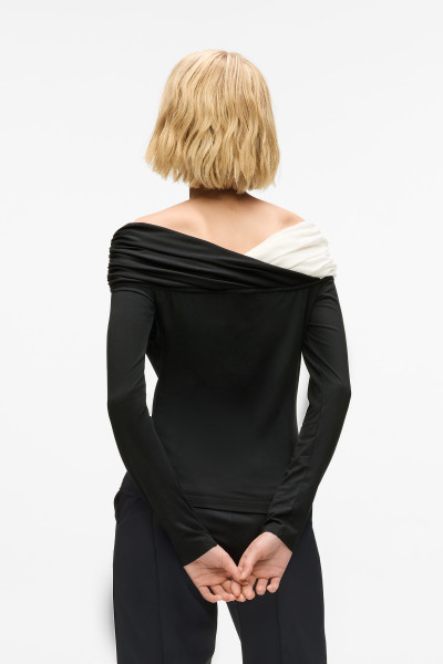 PÓLÓ KARL LAGERFELD BW ELEGANT LSLV TOP - Kép 3