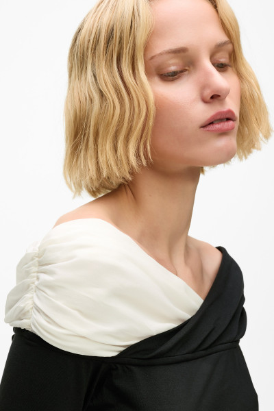 PÓLÓ KARL LAGERFELD BW ELEGANT LSLV TOP - Kép 4