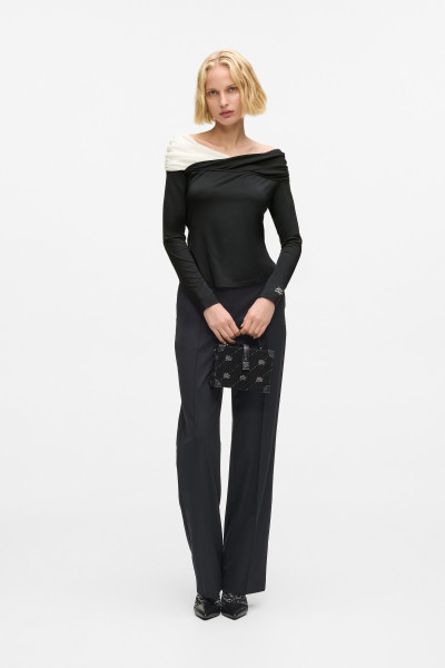 PÓLÓ KARL LAGERFELD BW ELEGANT LSLV TOP - Kép 2