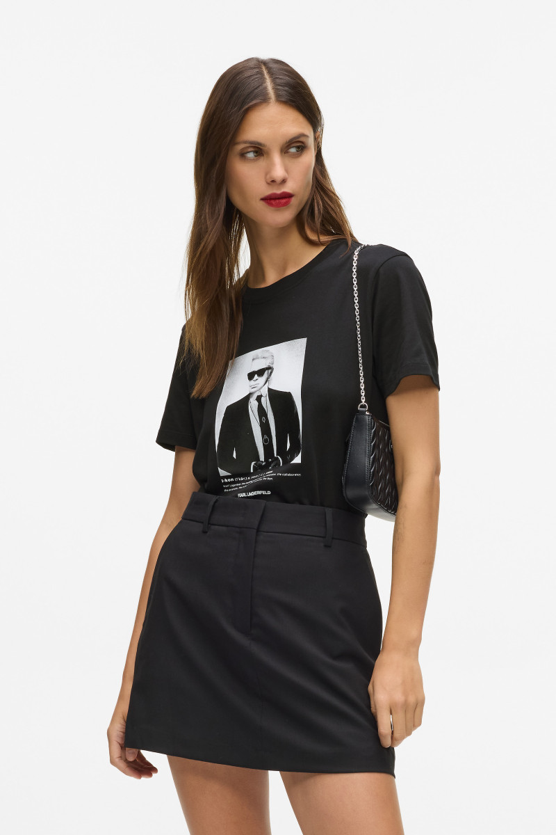 Póló Karl Lagerfeld Portrait T-Shirt Black