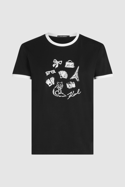 TRIČKO KARL LAGERFELD KARL SYMBOLS T-SHIRT - Fotografia č. 5