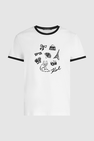 TRIČKO KARL LAGERFELD KARL SYMBOLS T-SHIRT - Fotografia č. 5