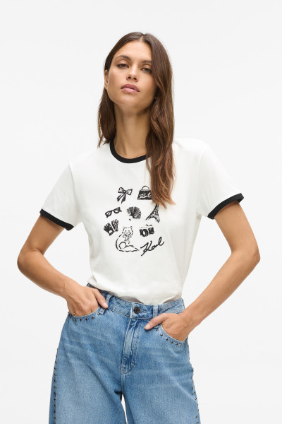 TRIČKO KARL LAGERFELD KARL SYMBOLS T-SHIRT - Fotografia č. 1