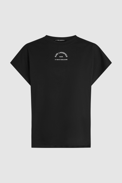 PÓLÓ KARL LAGERFELD RSG GLITTER RELAXED T-SHIRT - Kép 5
