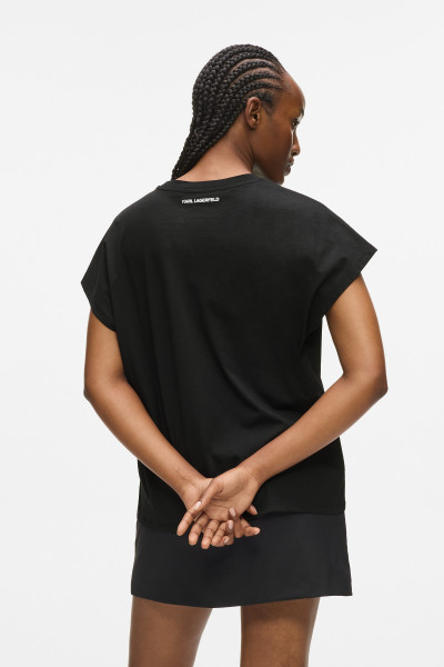 PÓLÓ KARL LAGERFELD RSG GLITTER RELAXED T-SHIRT - Kép 3