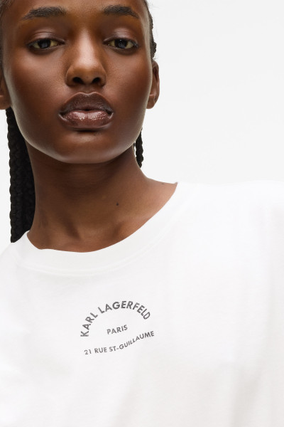 PÓLÓ KARL LAGERFELD RSG GLITTER RELAXED T-SHIRT - Kép 4