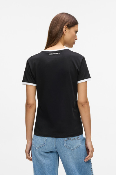 TRIČKO KARL LAGERFELD IKON SIGNATURE CHOUPETTE TEE - Fotografia č. 3