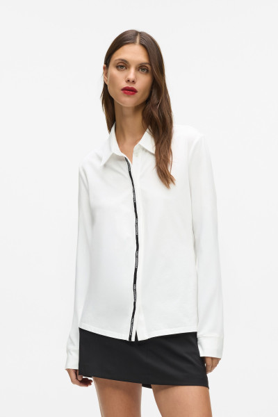 KOŠILE KARL LAGERFELD LOGO TAPE JERSEY SHIRT - Fotografie č. 1