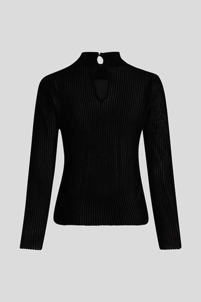 SVETR KARL LAGERFELD ELEGANT FLOCK MOCK NECK - Fotografie č. 2