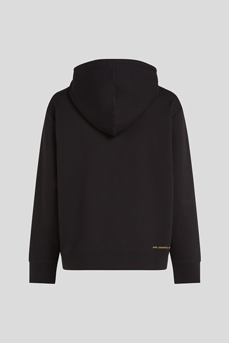 Mikina Karl Lagerfeld Mini Stud Detail Hoodie Black