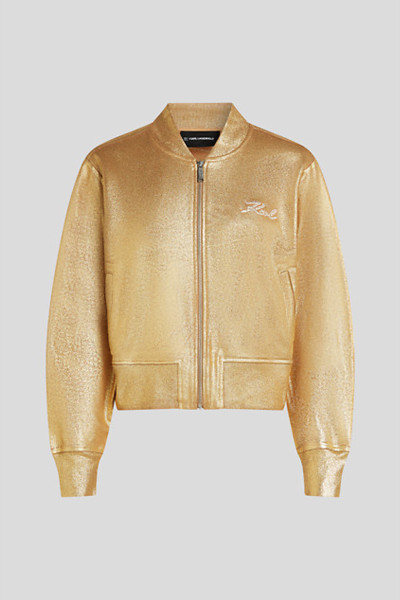 MIKINA KARL LAGERFELD COATED SIGNATURE ZIP UP - Fotografie č. 1