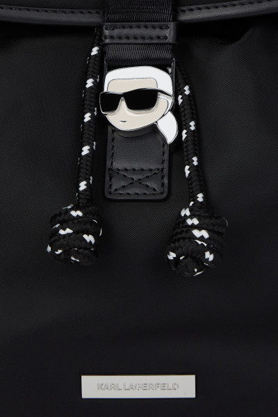 BATOH KARL LAGERFELD IKON NYLON SM FLAP BACKPACK - Fotografie č. 5