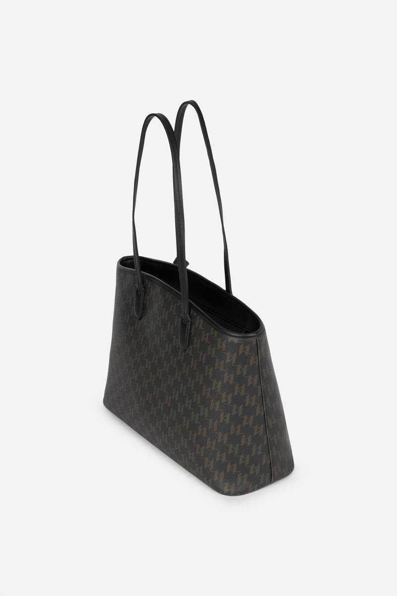 Kabelka Karl Lagerfeld Ikon Monogram Cc Md Tote Brown-Kl Mono