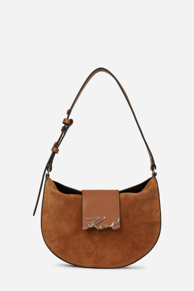 KABELKA KARL LAGERFELD K/SIGNATURE FL HALFMOON SB SUE - Fotografie č. 1