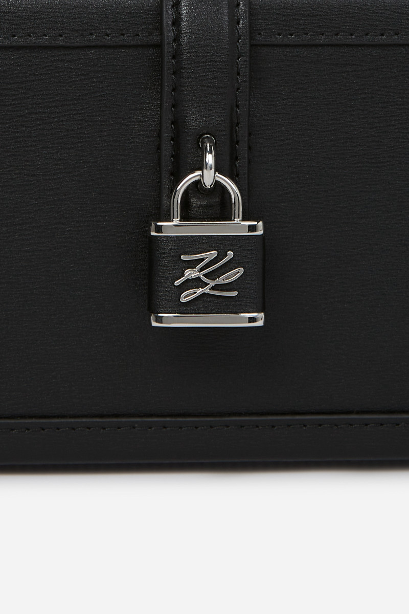 Kabelka Karl Lagerfeld K/Autograph Padlock Trunk Clut Black-Nickel