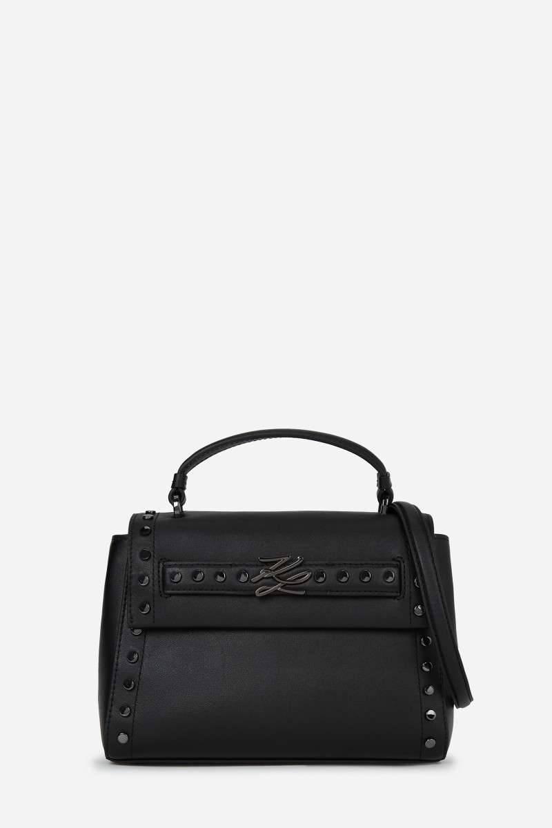 Levně Kabelka karl lagerfeld k/autograph sm top handle stud black embellishment