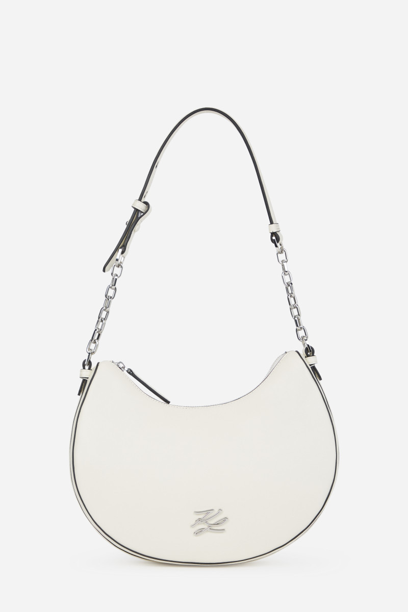 Kabelka Karl Lagerfeld K/Autograph Md Halfmoon Shb Off White