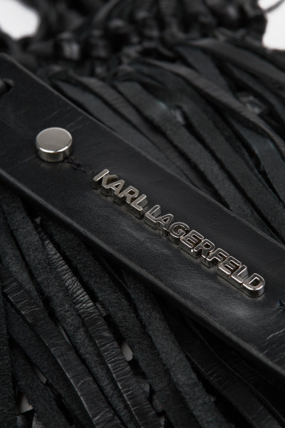 RETIKÜL KARL LAGERFELD K/WEAVE SM TOTE FRINGES - Kép 5