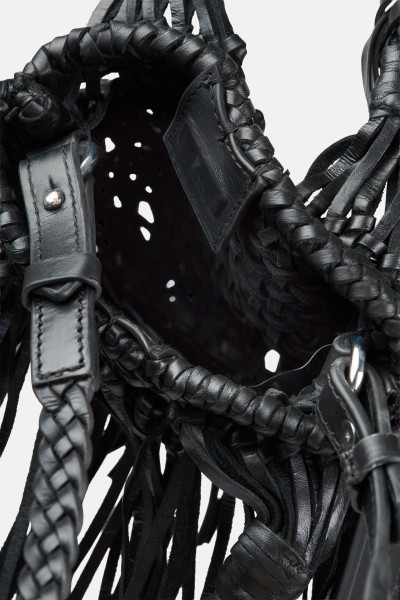 RETIKÜL KARL LAGERFELD K/WEAVE SM TOTE FRINGES - Kép 6