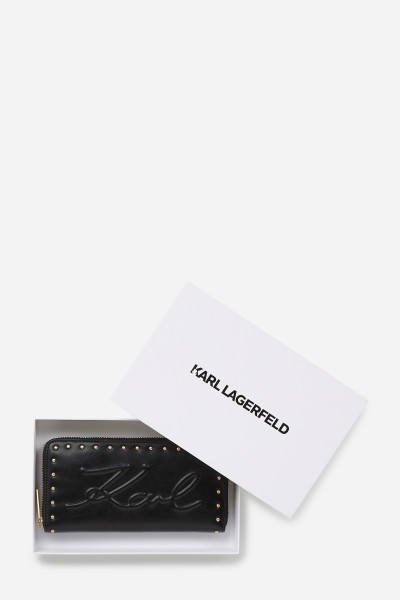 PÉNZTÁRCA KARL LAGERFELD K/VILLE LARGE WALLET STUDS - Kép 4