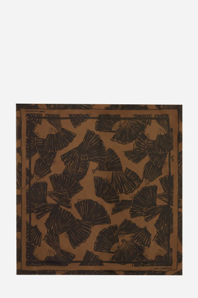 SÁL KARL LAGERFELD K/SIGNATURE FAN BIG SILK SCARF - Kép 2