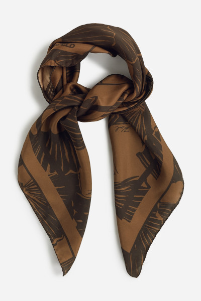 SÁL KARL LAGERFELD K/SIGNATURE FAN BIG SILK SCARF - Kép 1