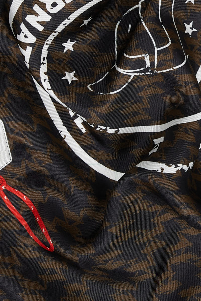 SÁL KARL LAGERFELD IKON MONOGRAM SILK SCARF GP - Kép 4