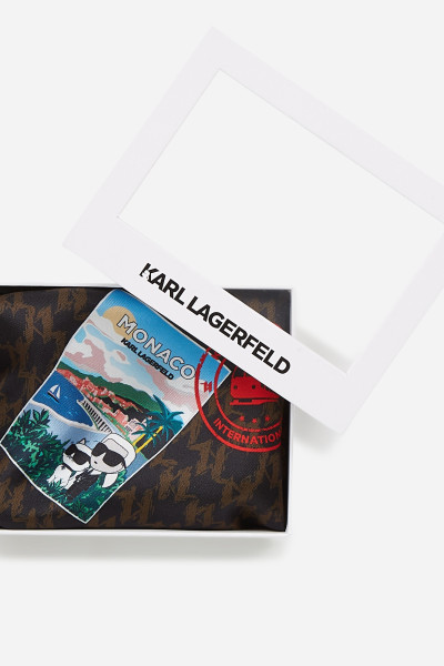 SÁL KARL LAGERFELD IKON MONOGRAM SILK SCARF GP - Kép 5