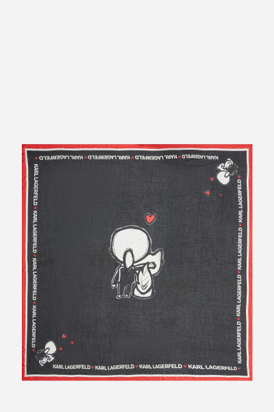 ŠÁTEK KARL LAGERFELD IKON VALENTINE MODAL SCARF - Fotografie č. 2
