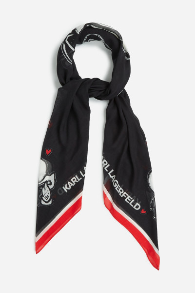 ŠÁTEK KARL LAGERFELD IKON VALENTINE MODAL SCARF - Fotografie č. 1