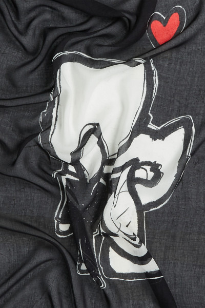 ŠÁTEK KARL LAGERFELD IKON VALENTINE MODAL SCARF - Fotografie č. 3