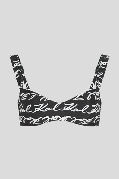 FÜRDŐRUHA KARL LAGERFELD KARL SIGNATURE AOP BIKINI TOP - Kép 1