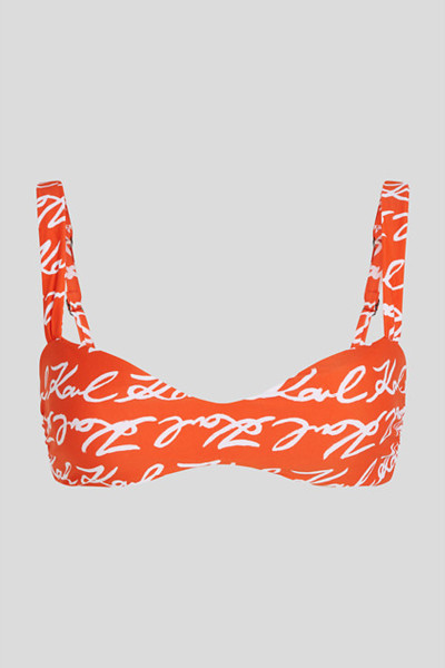 FÜRDŐRUHA KARL LAGERFELD KARL SIGNATURE AOP BIKINI TOP - Kép 1
